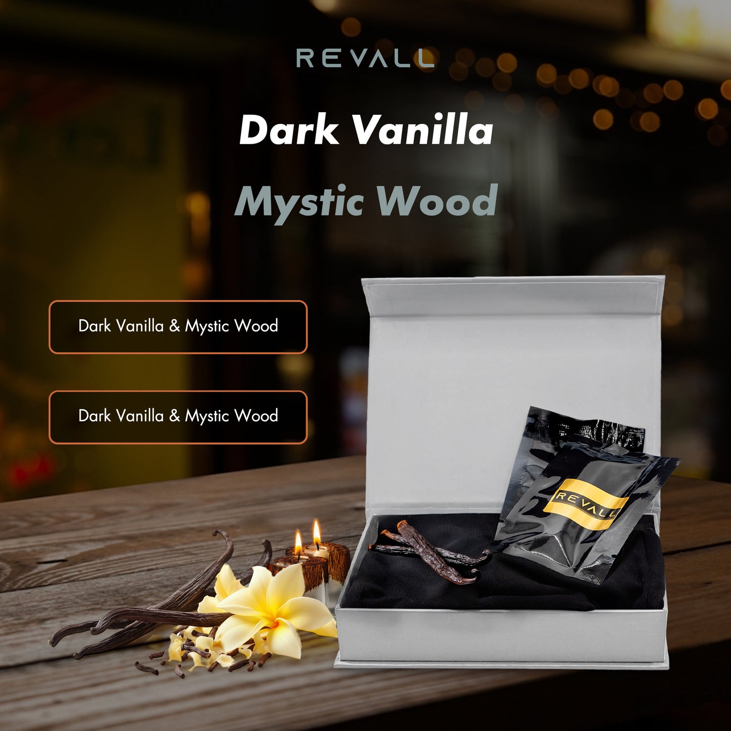 REVALL Dark Vanilla & Mystic Wood - Auto Parfum Navullingen