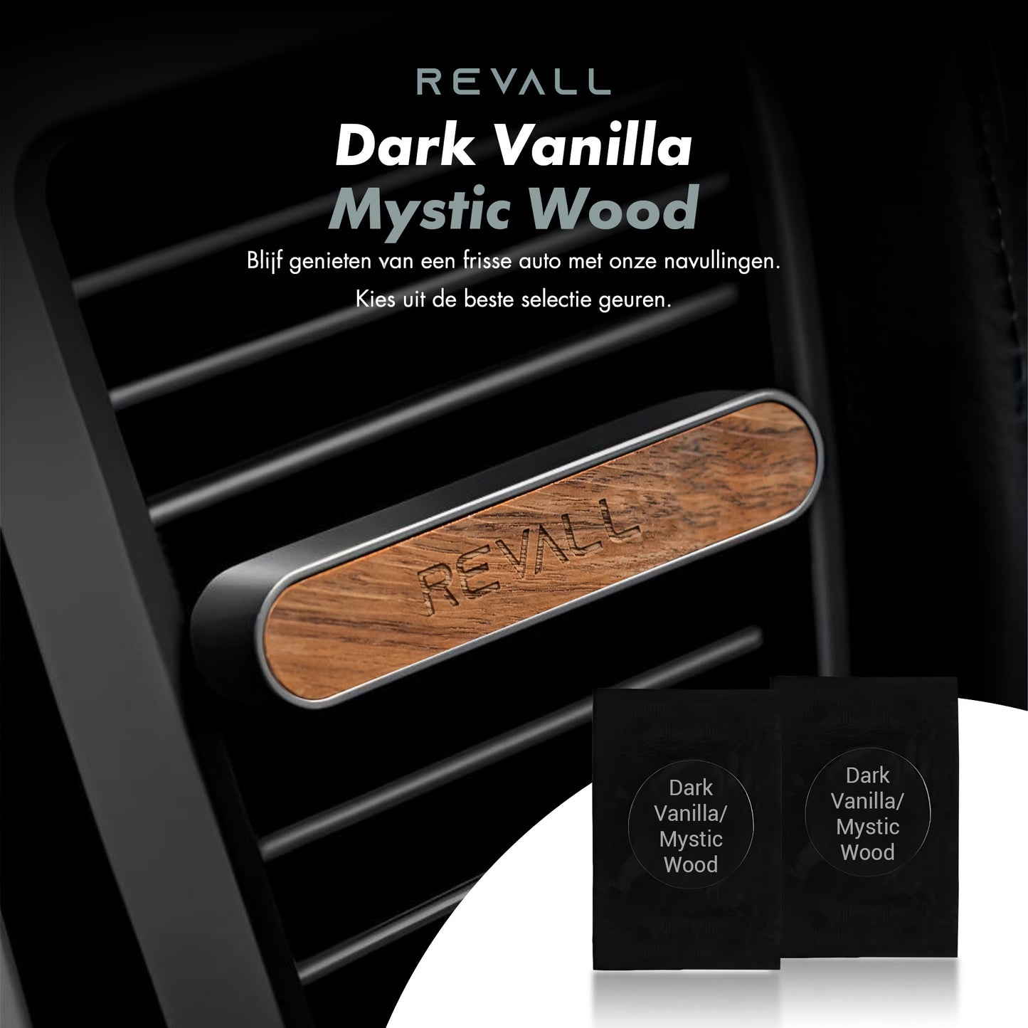 REVALL Dark Vanilla & Mystic Wood - Auto Parfum Navullingen