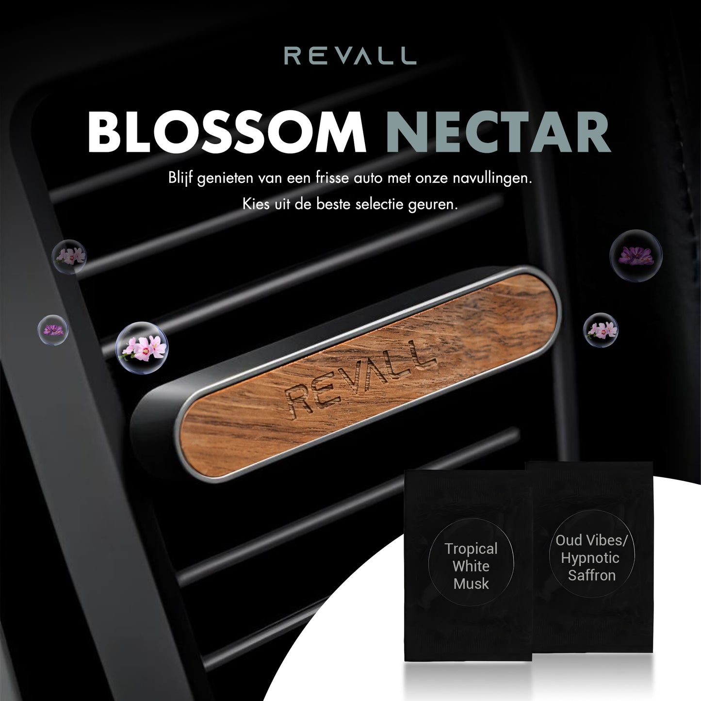 REVALL Blossom Nectar - Auto Parfum Navullingen